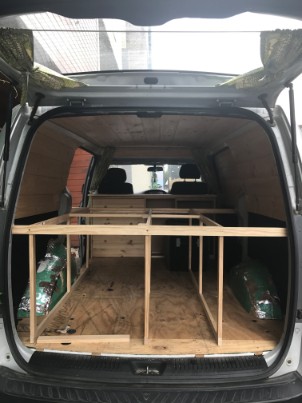 Diy Camper Van Bed Conversion Layout, How To Build A Camper Bed Frame